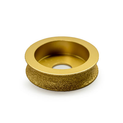 真空溶接石の縁 ダイヤモンドの穴形プロフィール 磨き車 64-134mm 金属粉末