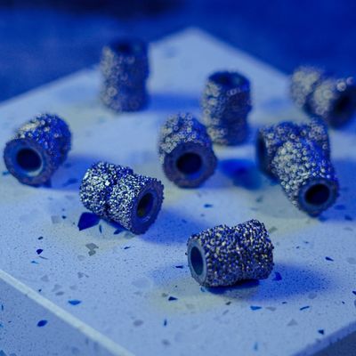 真空溶接 角型珠 石灰石採石場用 ダイヤモンド珠 11.0mm ワイヤロープ
