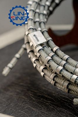 石を切るダイヤモンドワイヤセール 11.0mm 数珠直径とメートルあたり37pcs 数珠