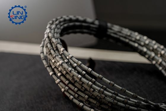 石を切るダイヤモンドワイヤセール 11.0mm 数珠直径とメートルあたり37pcs 数珠