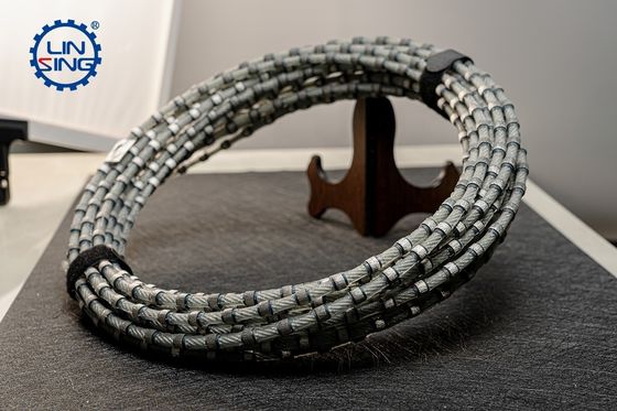 8.8mm シンターされたビーズ プラスチック ダイヤモンドワイヤー ソー 高精度 グラニートブロック 切断