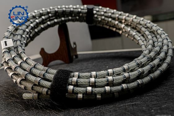 8.8mm シンターされたビーズ プラスチック ダイヤモンドワイヤー ソー 高精度 グラニートブロック 切断