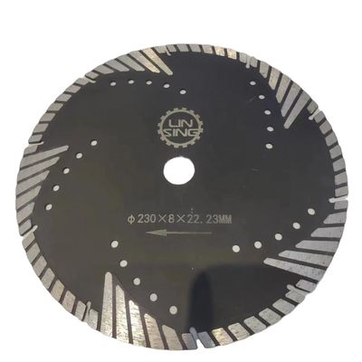 保護されたターボ歯 ダイヤモンドディスク 玉石のレンガのカーブ切断 22.23mm アボアサイズ