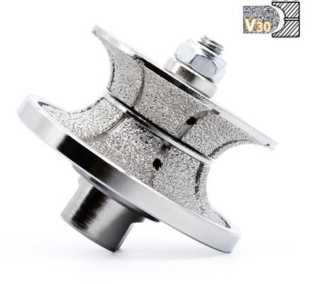 精密石のプロファイリングと磨削のための電圧塗装ダイヤモンドルータービットV30D75MM