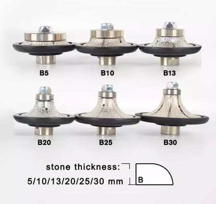 精密石のプロファイリングと磨削のための電圧塗装ダイヤモンドルータービットV30D75MM