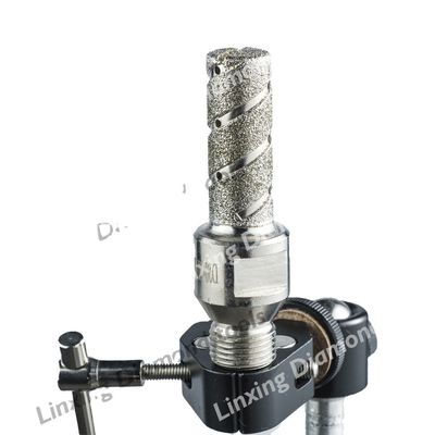 60MM 長さ シルバー 電子塗装 指点 ダイヤモンド 掘削 ツール グランイト マルブル