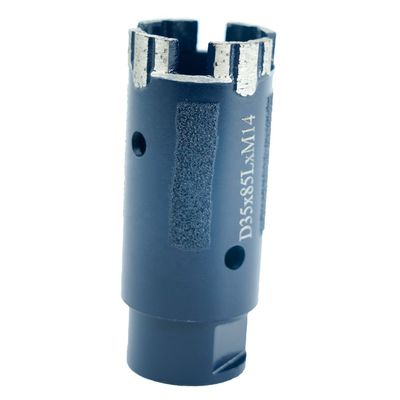 レッド・グランイト・ストーン・ドライ・ドリリング 35mm コア・ドリルビット M14 アダプターと鉄粉