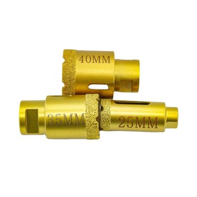 40mm 長さ 真空溶接コアドリルビット 乾燥ドリリングストーン デクトンポルセラン大理石