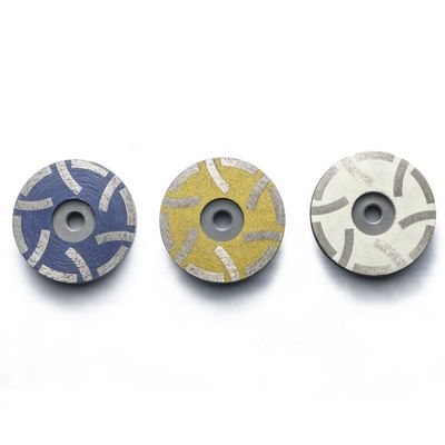 グランイトダイヤモンド粉末樹脂で満たされたカップホイール 丸いT形セグメントホイール 100mm 125mm