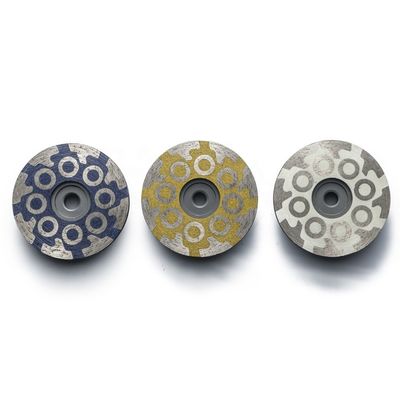 グランイトダイヤモンド粉末樹脂で満たされたカップホイール 丸いT形セグメントホイール 100mm 125mm