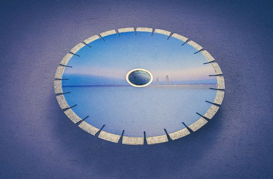 グラニット石切断ディスク 14' レーザーブリッジブレードと非滑り刃 機械ツール