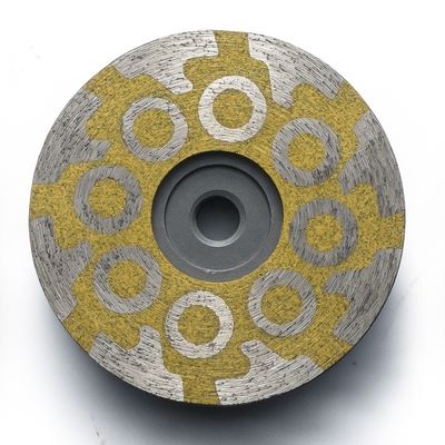 六段ダイヤモンド粉末カップホイール 樹脂で満たされた丸いターボグラニートの磨きのために
