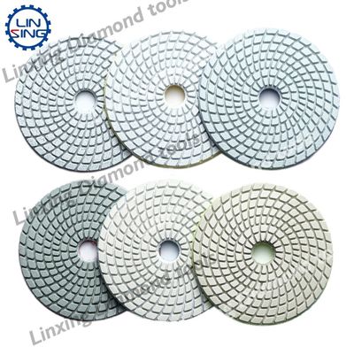 グランイト・マーブル・ダイヤモンド 樹脂 磨きパッド 砂紙 濡れ 白 Buff 3 ステップ パッド 100mm 125mm ツール